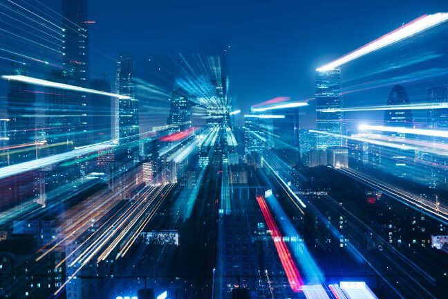 Ciudad conectada con alta velocidad de datos